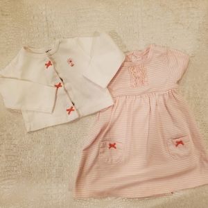 4for$20!! 2pc cardi/dress set for baby girl